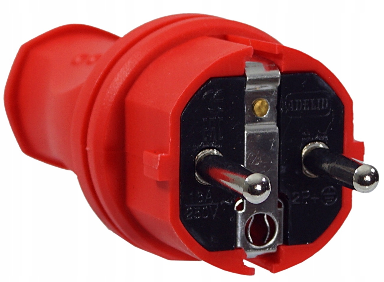 RUBBER PLUG 16A 230V IP44 HERMETIC FOR CABLE Manufacturer code PRĄDOWA PRZEDŁUŻACZ CZERWONA WTYK