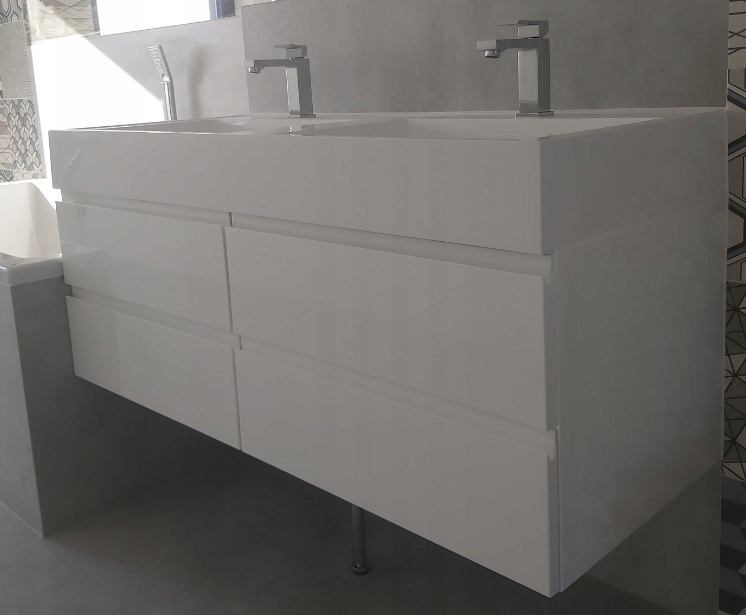 ATU SZAFKA BIAŁA MAT , UMYWALKA PODWÓJNA 140 Kod producenta 1