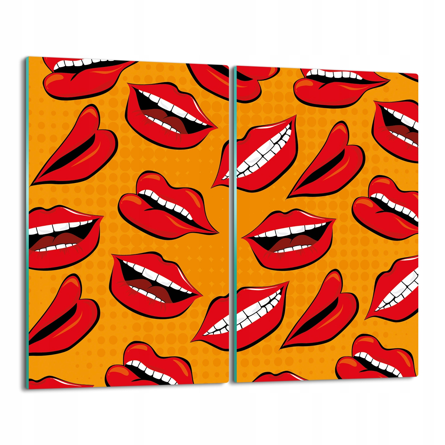 kryt na indukci Ústa úsměv pop art 2x 30x52