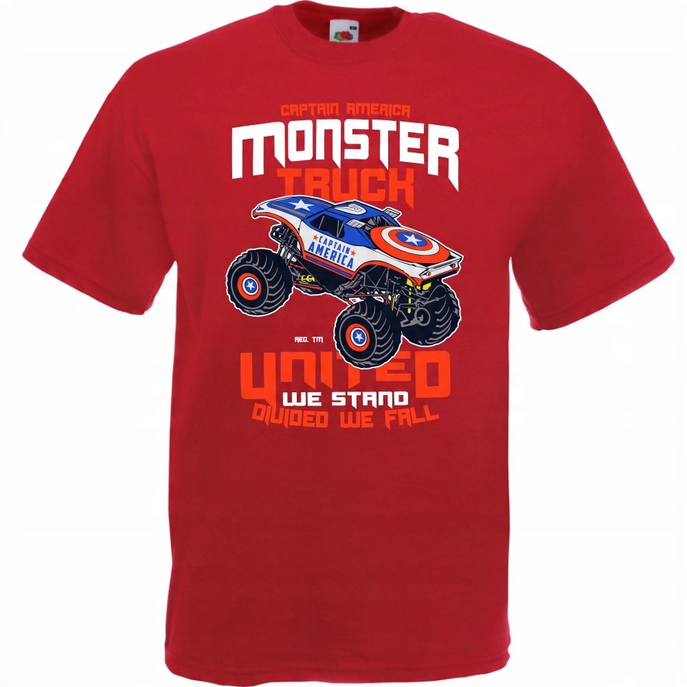 

Koszulka monster truck captain america M ceglana c