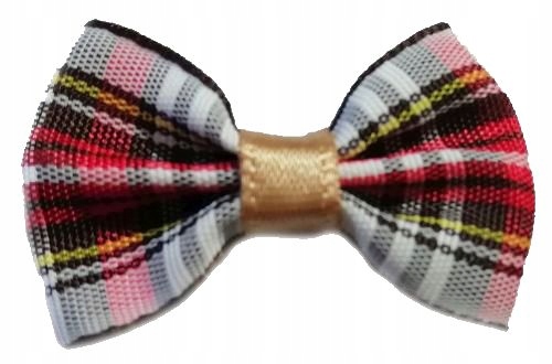 

Kokardki W Kratkę Na Gumce ok. 2,5 X 3,5 CM