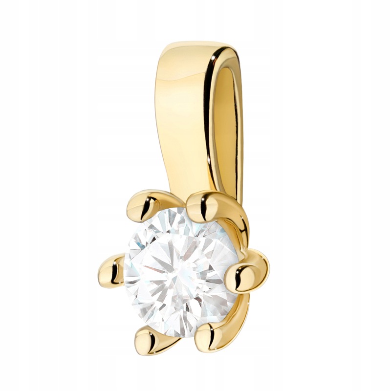 Zlatý Přívěsek pr. 585 s jedním briliantem 0,15 ct Krabička