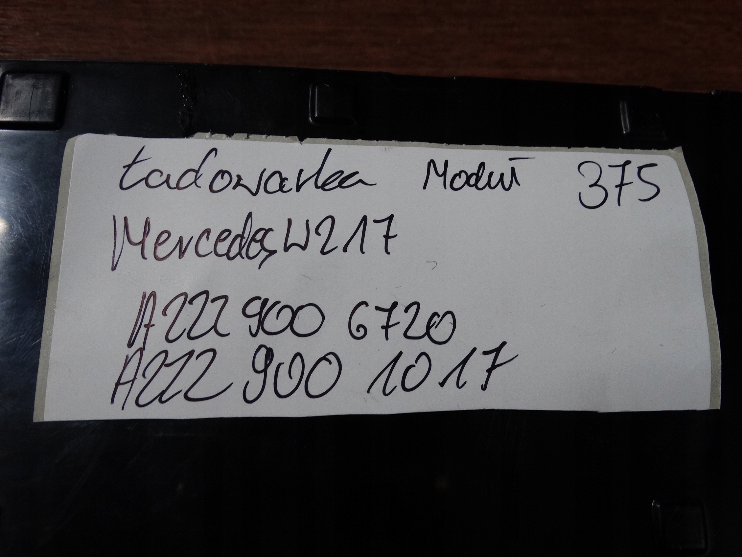 module LADOWARKI INDUKCYJNEJ MERCEDES W217 1 9