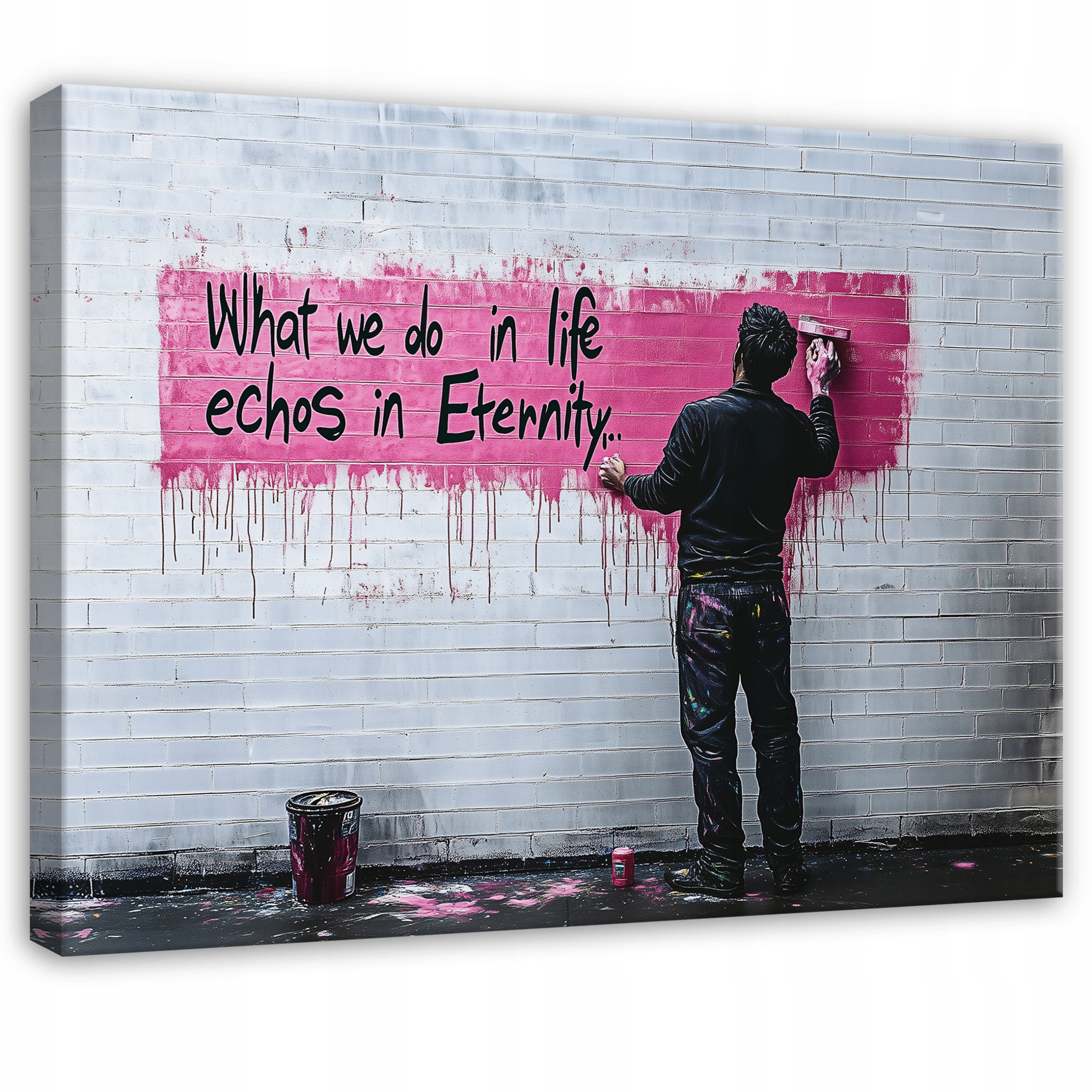 Obraz Banksy Abstrakce Šedý Do Obývacího Pokoje Kuchyně Na Plátně 120x80