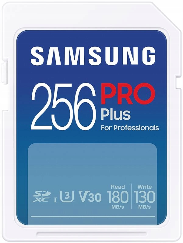 Karta pamięci Samsung SDXC PRO Plus 2023 256 GB V30 U3 UHS-I (180 MB/s)