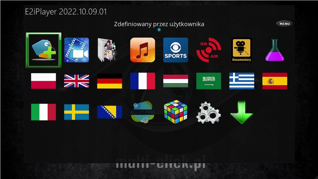 USTYM 4K Pro Combo dekoder Enigma2 Oscam Cccam Kodi Kolor czarny