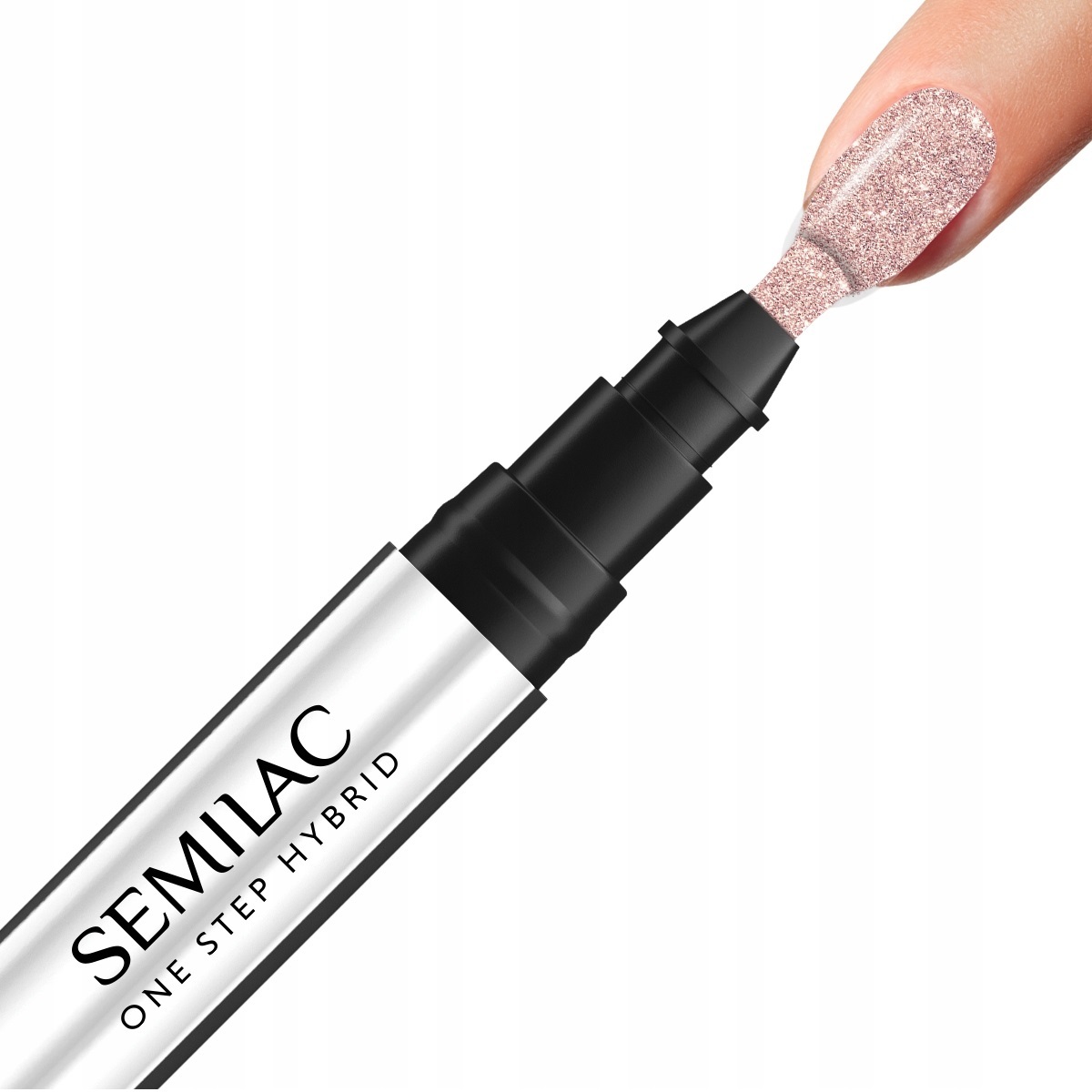 

S245 Semilac One Step Marker Glitter Pink Beige