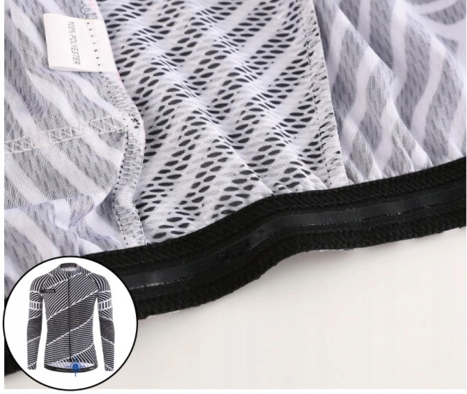 BLUZKA ROWEROWA Z DŁUGIM RĘKAWEM NA ROWER MĘSKA Kolor czarny