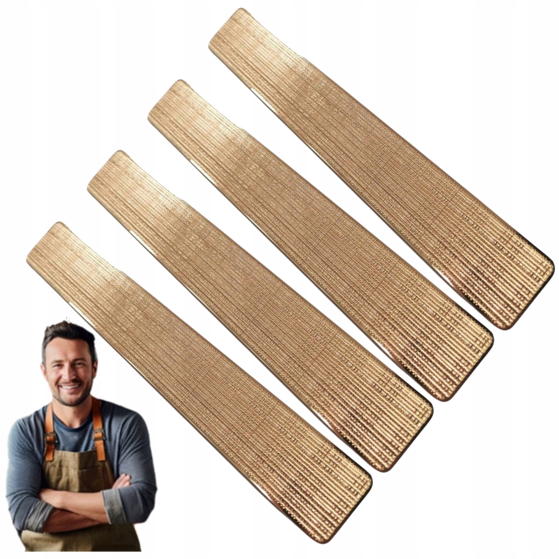 Nábytkový držiak do skrinky Zásuvky Nao 190 mm Zlatý lesk 4ks