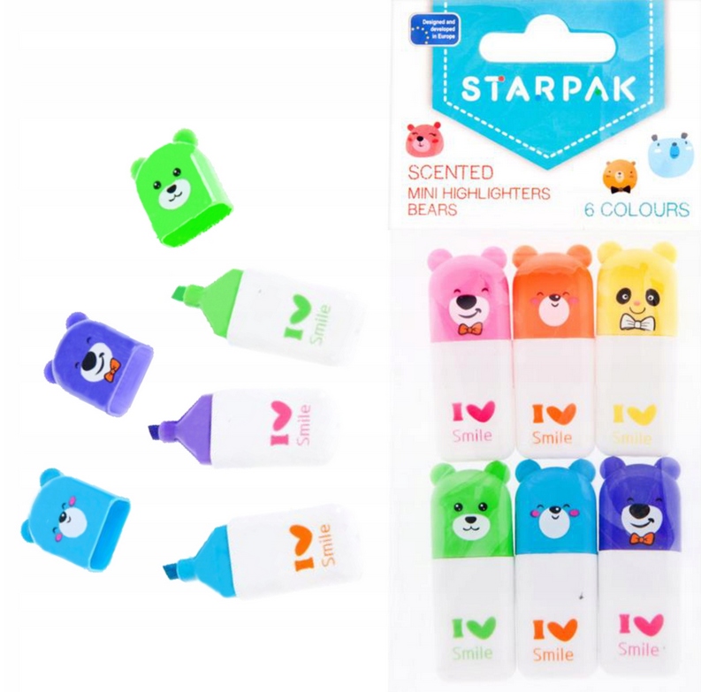 

Zakreslacz Mini Zapachowy 6 Sztuk Miśie Figurki