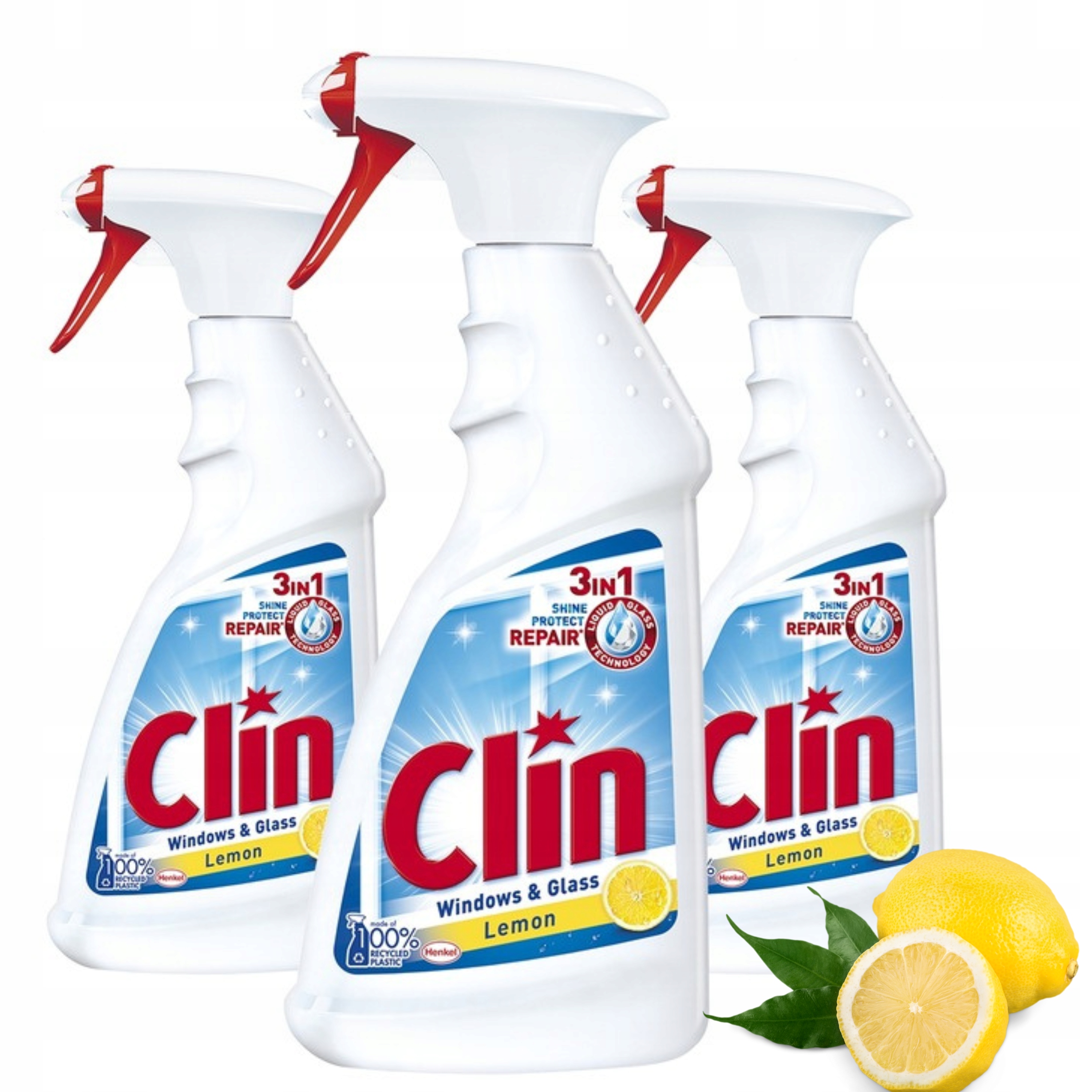 

Clin Lemon Płyn Do Mycia Szyb cytrynowy 3x 500ml