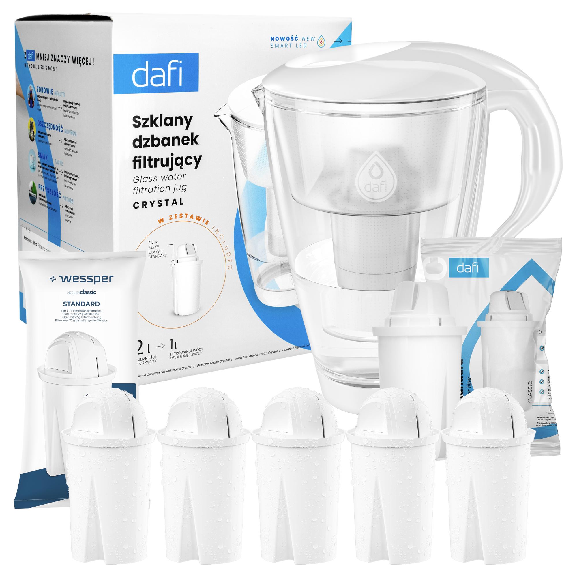 Filtrační konvice skleněná Dafi Crystal Led 5x náhradní filtr Wessper
