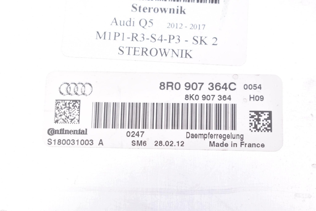 control unit module springing 8R0907364C AUDI Q5 8R 3.0 TDI 239 KM QUATTRO