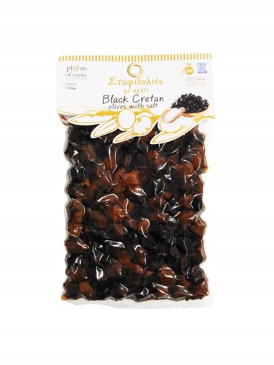 Levně 2 x Physis of Crete Sušené tmavé olivy v soli 250 g