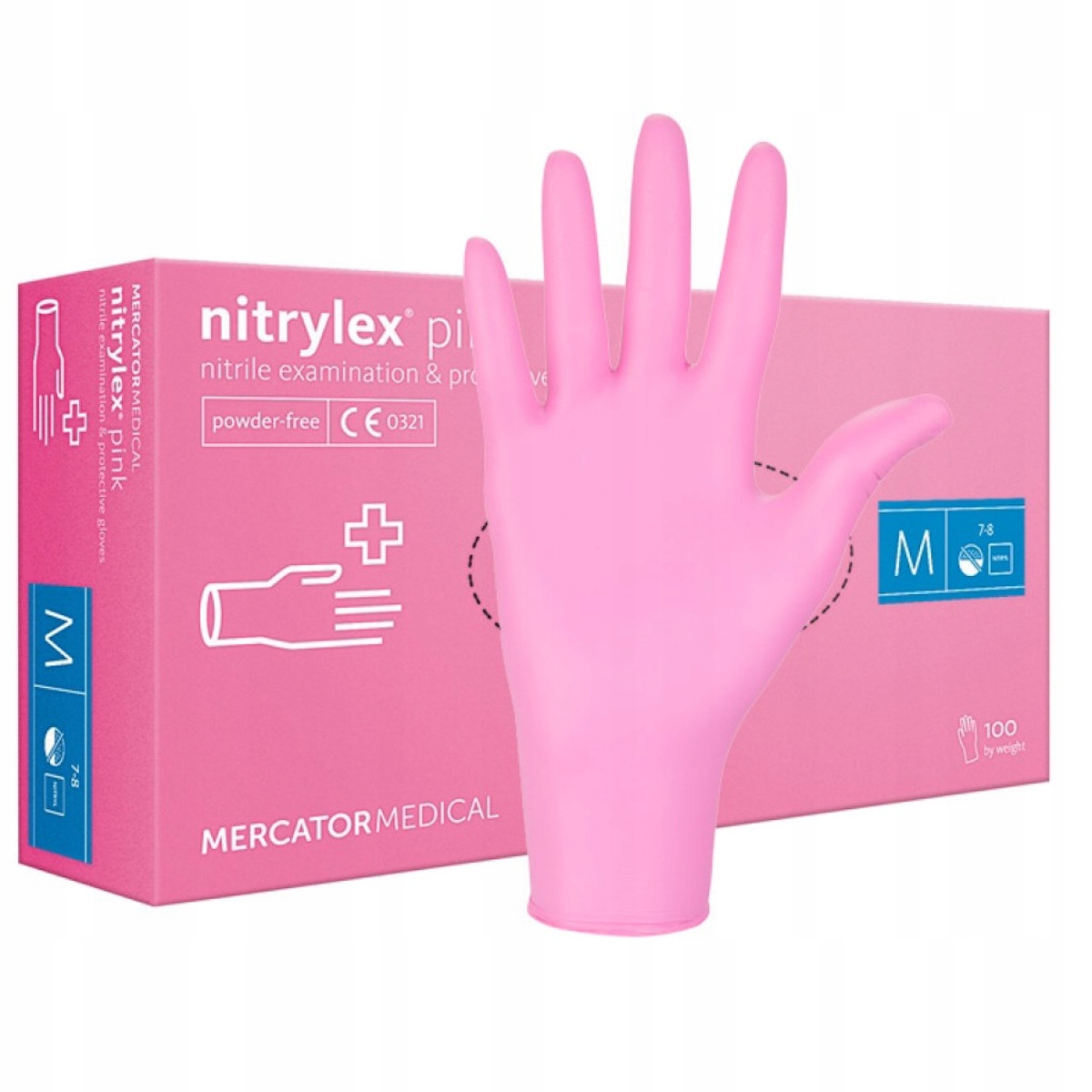 Перчатки нитрил розовые XS Nitril