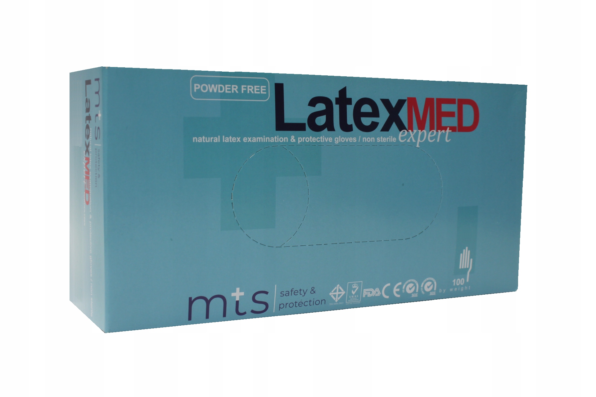 

Rękawice lateks bezpudr. LatexMED Expert 100 szt L