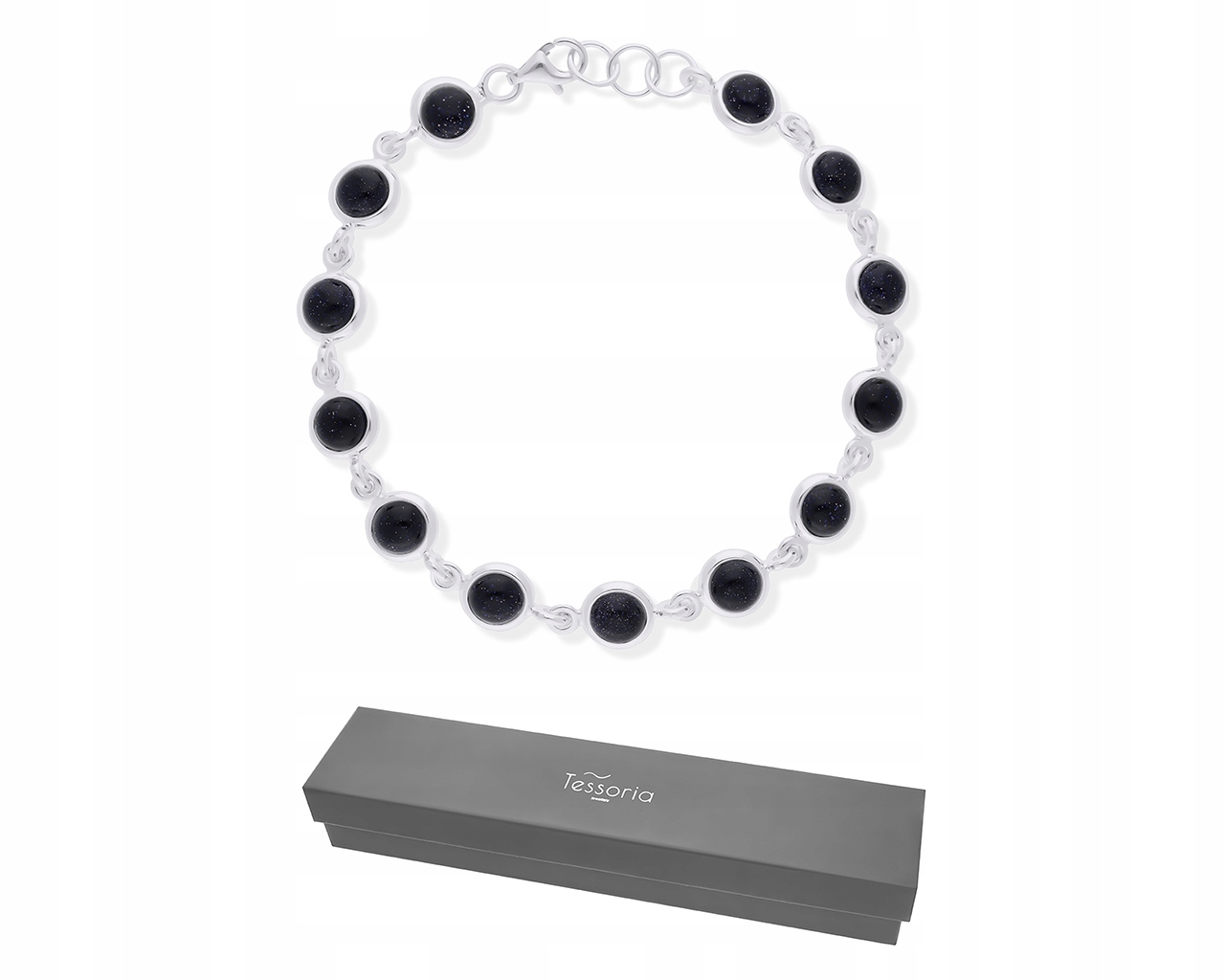 Dámský Stříbrný Náramek S Kairskou Nocí, Kulaté Prvky ryzost 925