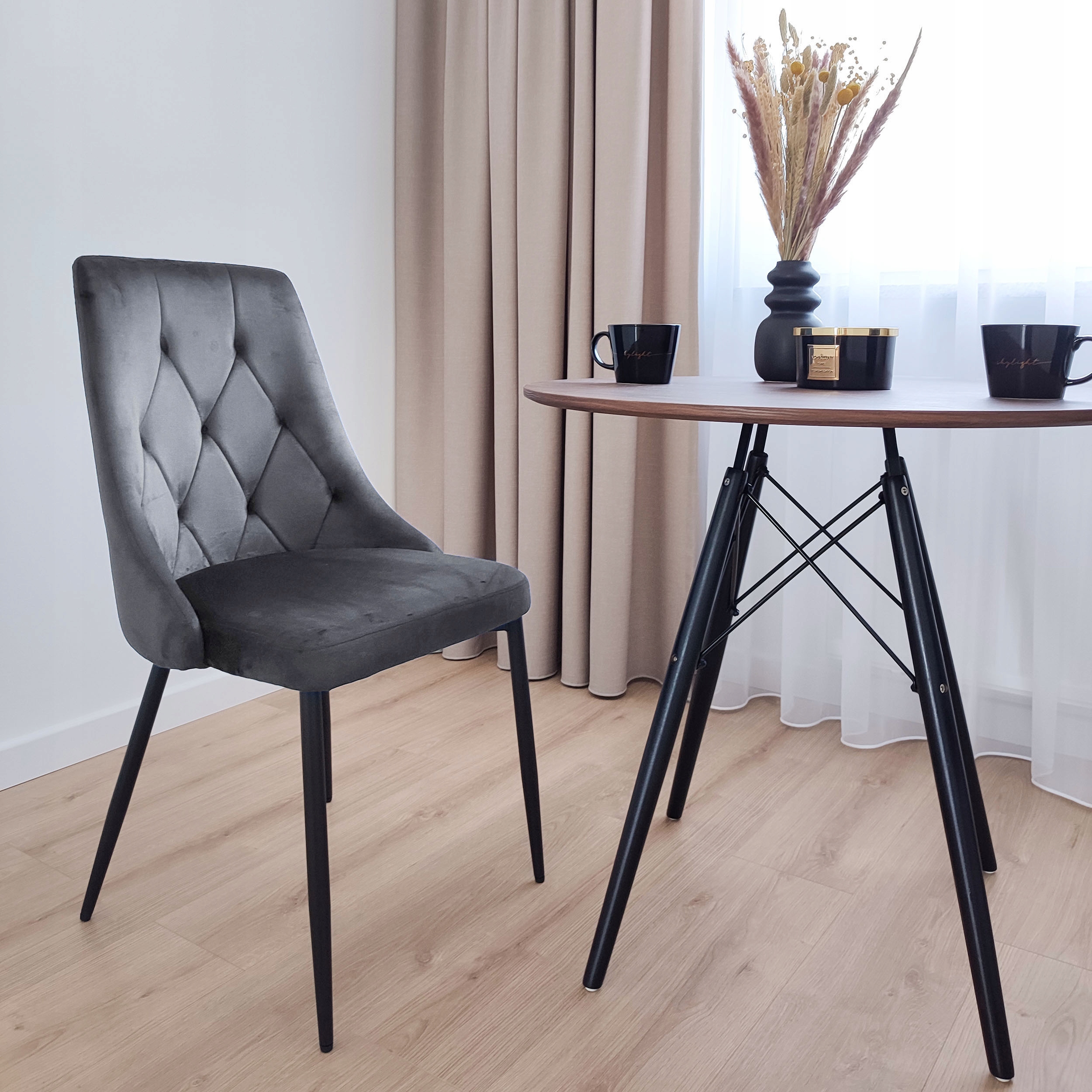 KRZESŁO TAPICEROWANE WELUROWE PIKOWANE LOFTOWE SKANDYNAWSKIE NOWOCZESNE EAN (GTIN) 5902340318362