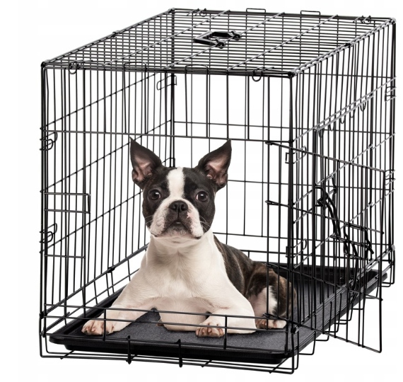 Kojec Klatka Kennelowa Transporter Dla Psa Kota Metalowa 61x42x48,5 cm M
