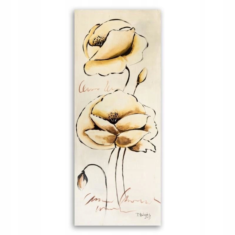 Elegantní Obraz na plátně Pion Dva květy 45x140