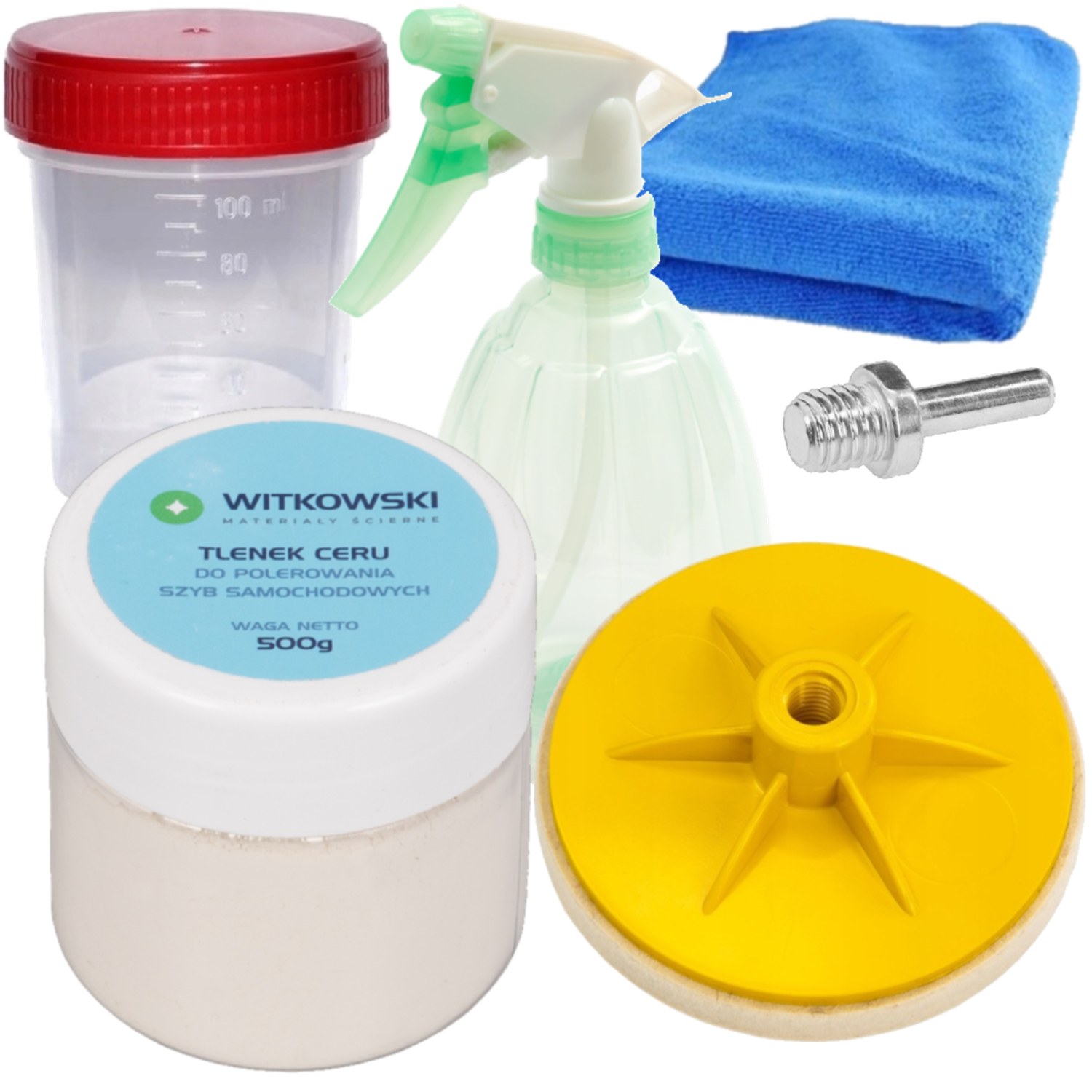 Набор для удаления царапин на стекле оксид церия 500 г