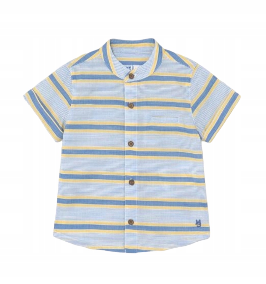 Koszula Mayoral 1115 niebieski paski stójka r.80