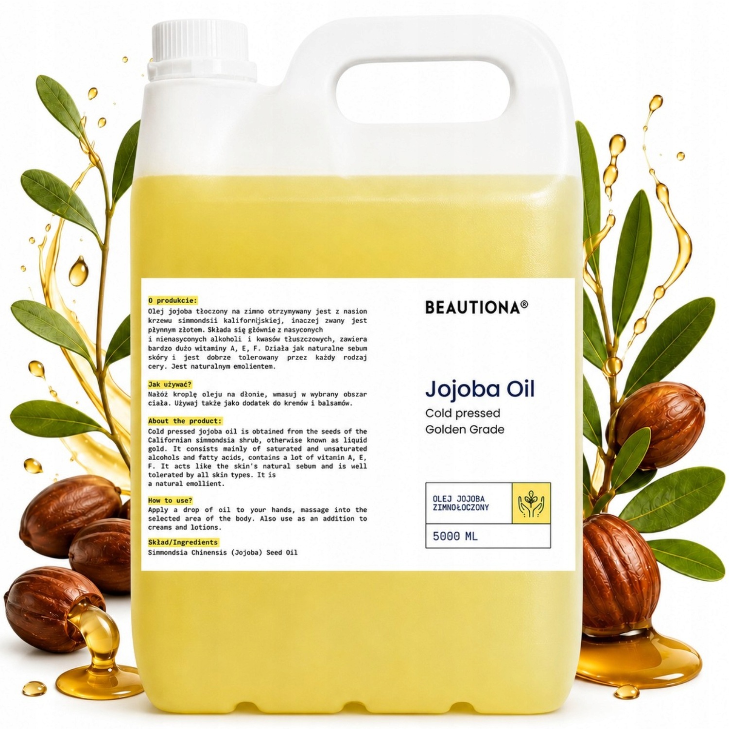 Olej Jojoba Nawilżający Naturalny Emolient Wcierka Masaż Olejek