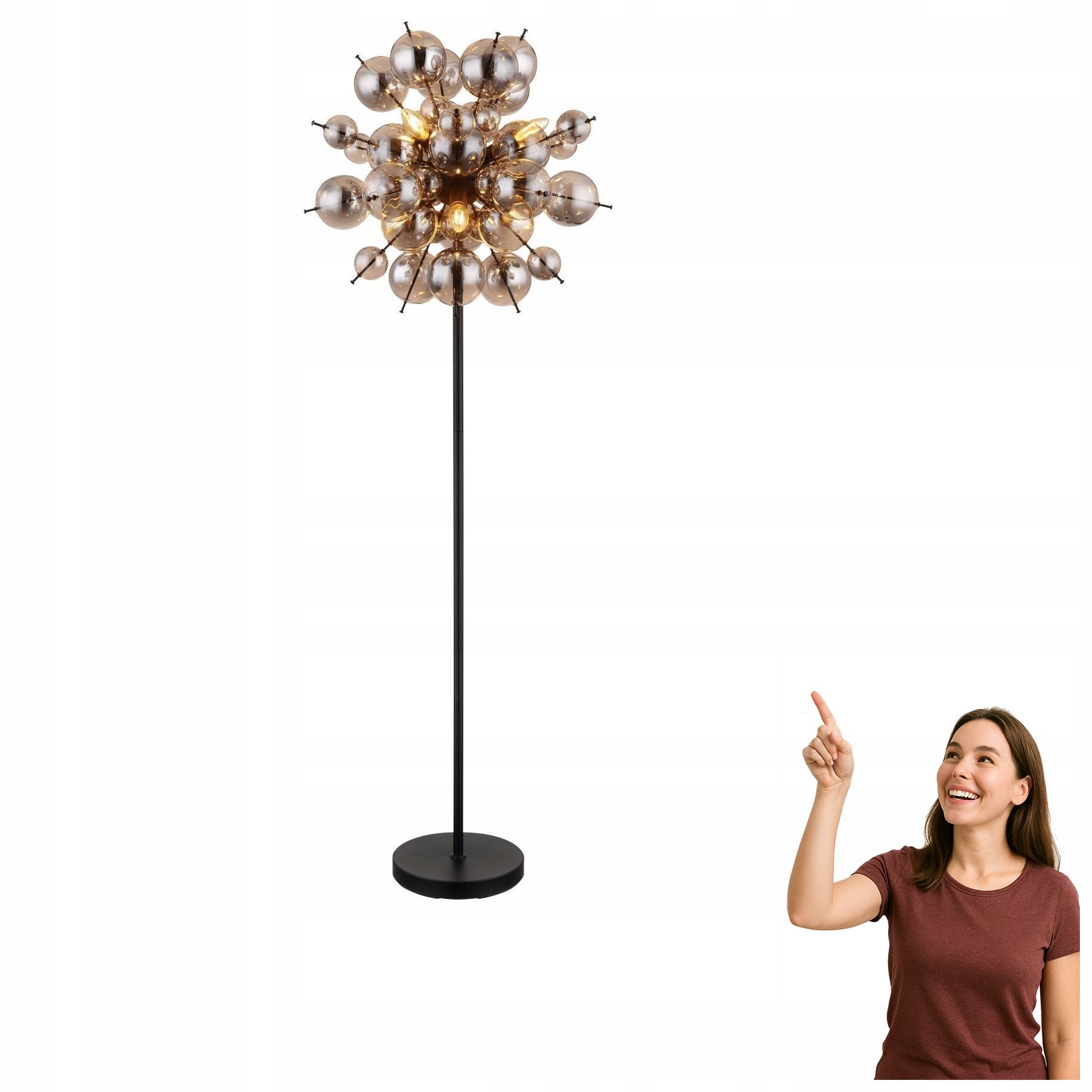 Podlahová lampa Udo 15633SS Globo