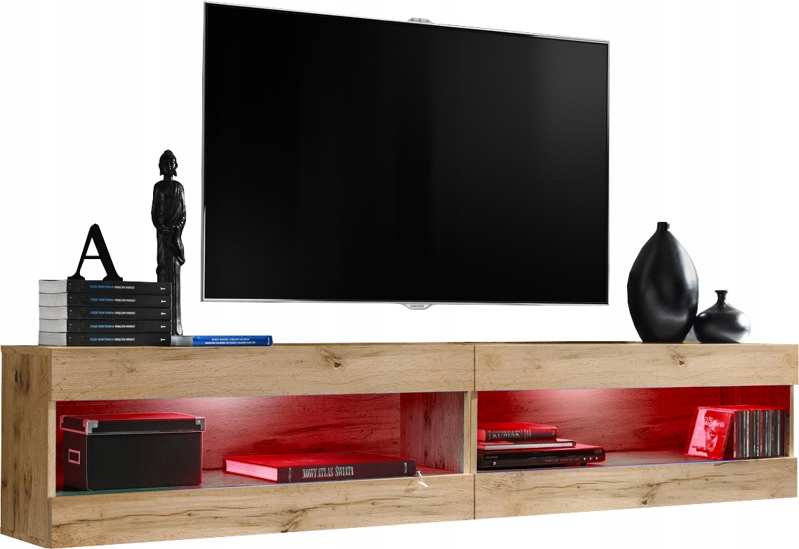 Sada nábytku Rtv Tivoli SET4 Dub Wotan/Dub Wotan, Led Rgb