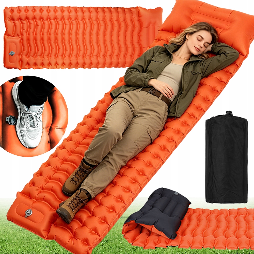Ultralight Mata Samopompująca Karimata Z Pompka I Poduszka Trwała 1 Osoba