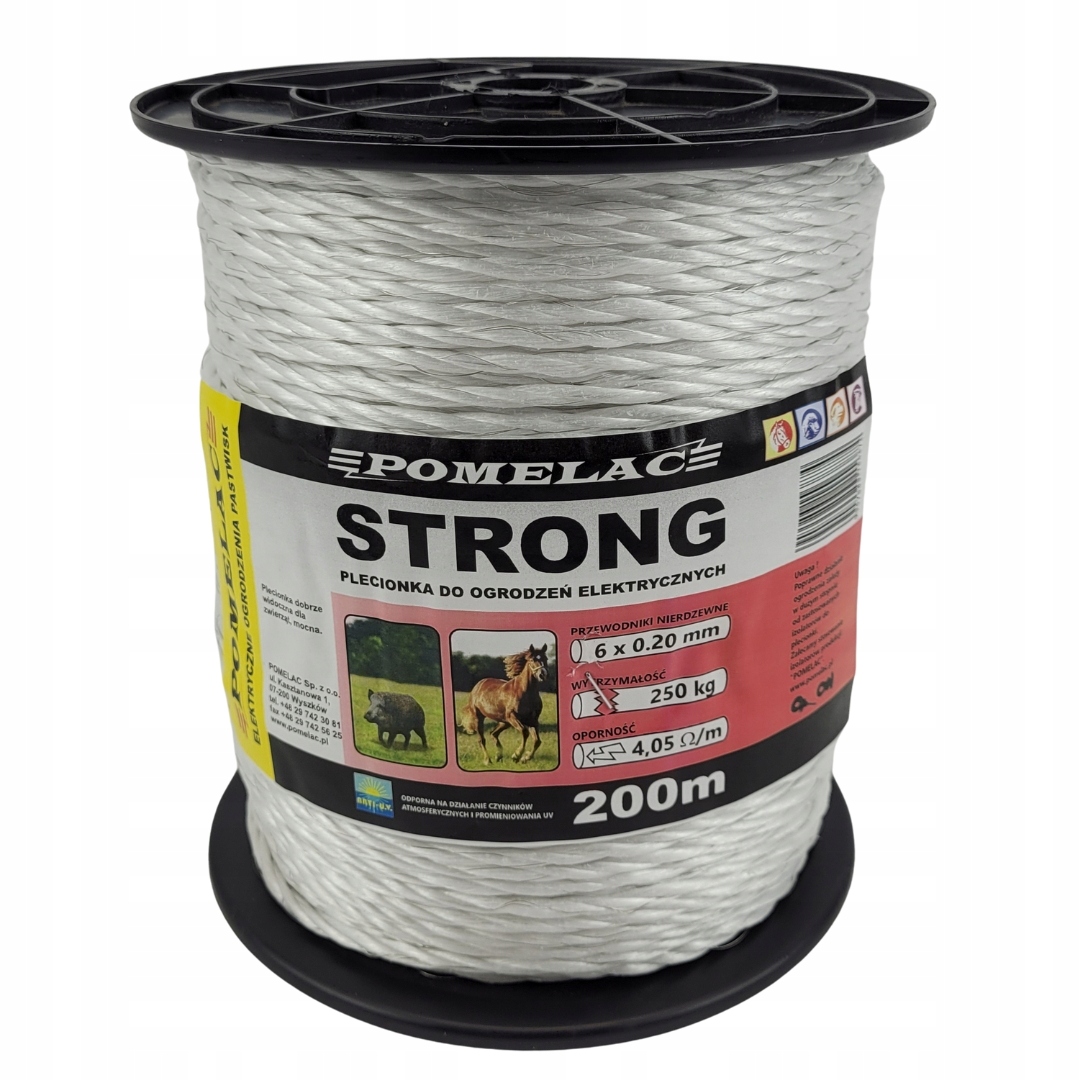 Splétaná šňůra Strong 5,5 mm Pastuch 200 m 250 kg