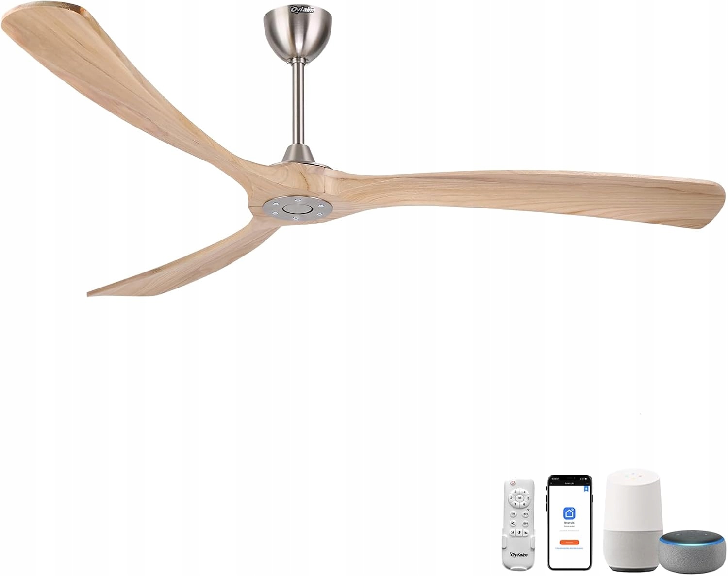 Ovlaim 72-palcový inteligentný stropný ventilátor bez svetla, DC motor
