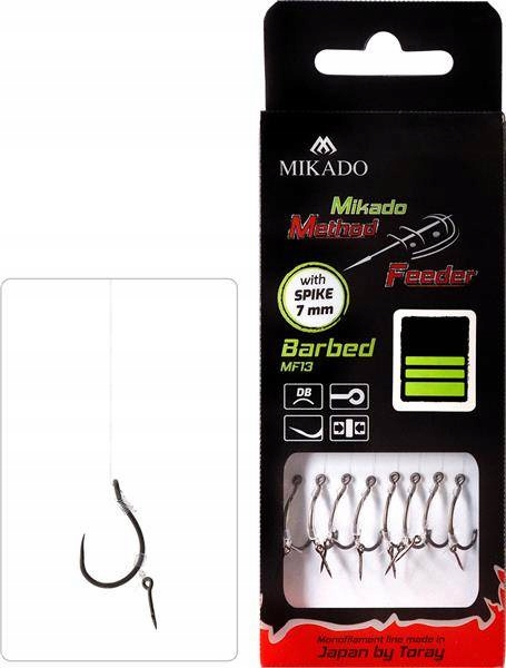 Przypon Method Feeder Z Igłą hak bez zadziora 8 Żyłka 0,23mm 10cm Mikado