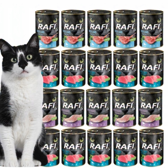 Rafi Cat Sterilised Tuńczyk Jagnięcina Królik 12x400 Ulubione Smaki