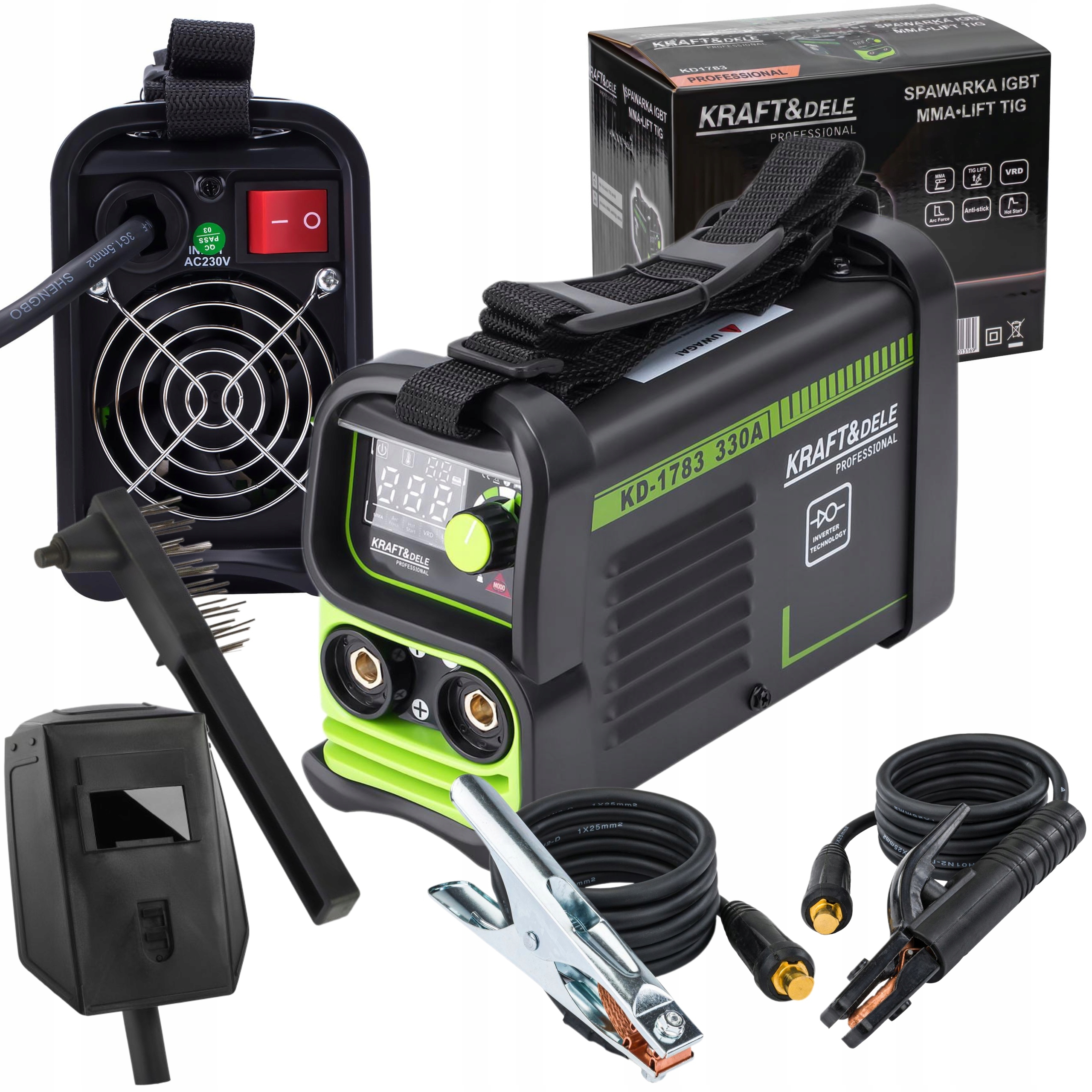 Invertorová Svářečka 330A Mma Tig Lift Vrd Kraft&dele KD1783