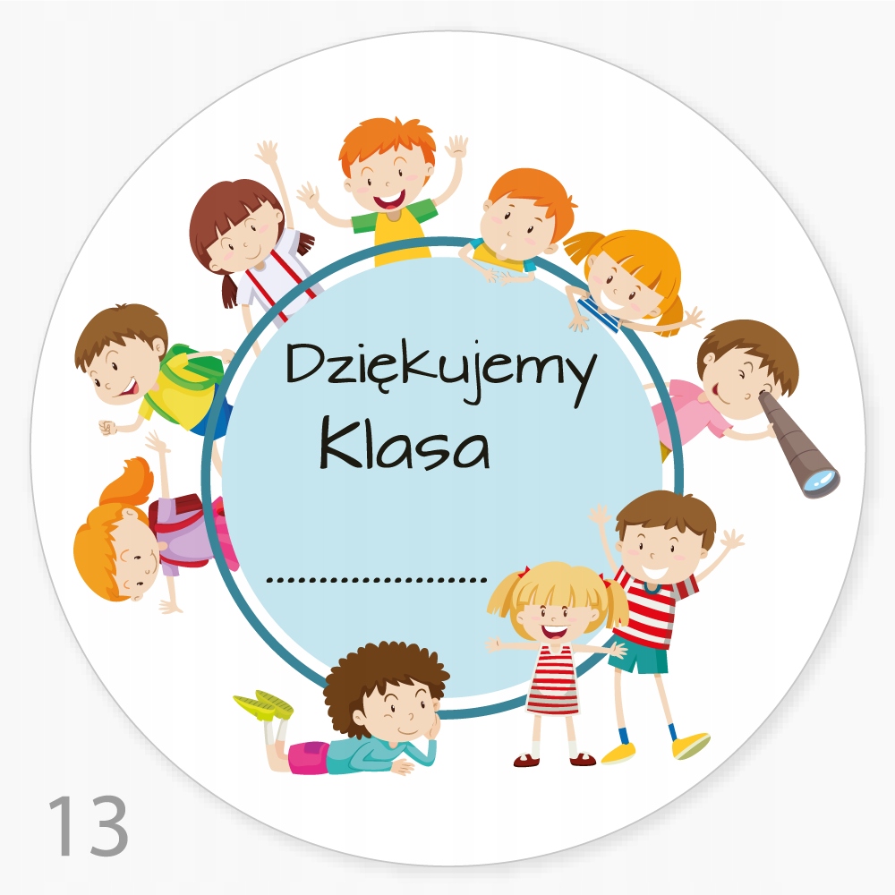 

Naklejki Dziękujemy Szkoła Kwiaciarnia Klasa 12szt