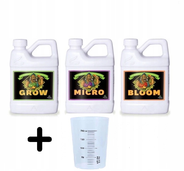 Zestaw Grow Micro Bloom 3x 500ml miarka 200ML