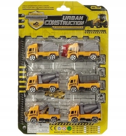 ZESTAW 6 AUT BUDOWLANYCH BETONIARKA KOPARKA DŹWIG