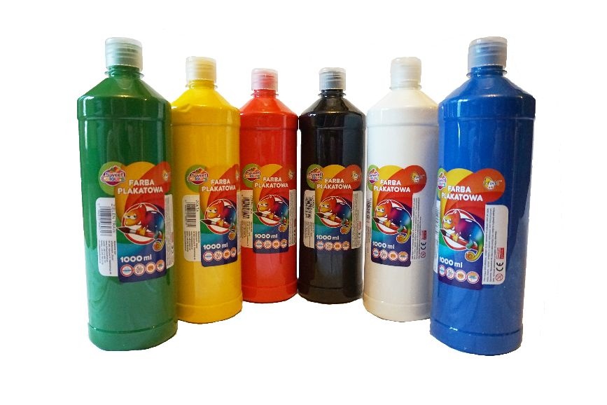 

Farba Plakatowa Tempera 1L 6szt Podstawowe