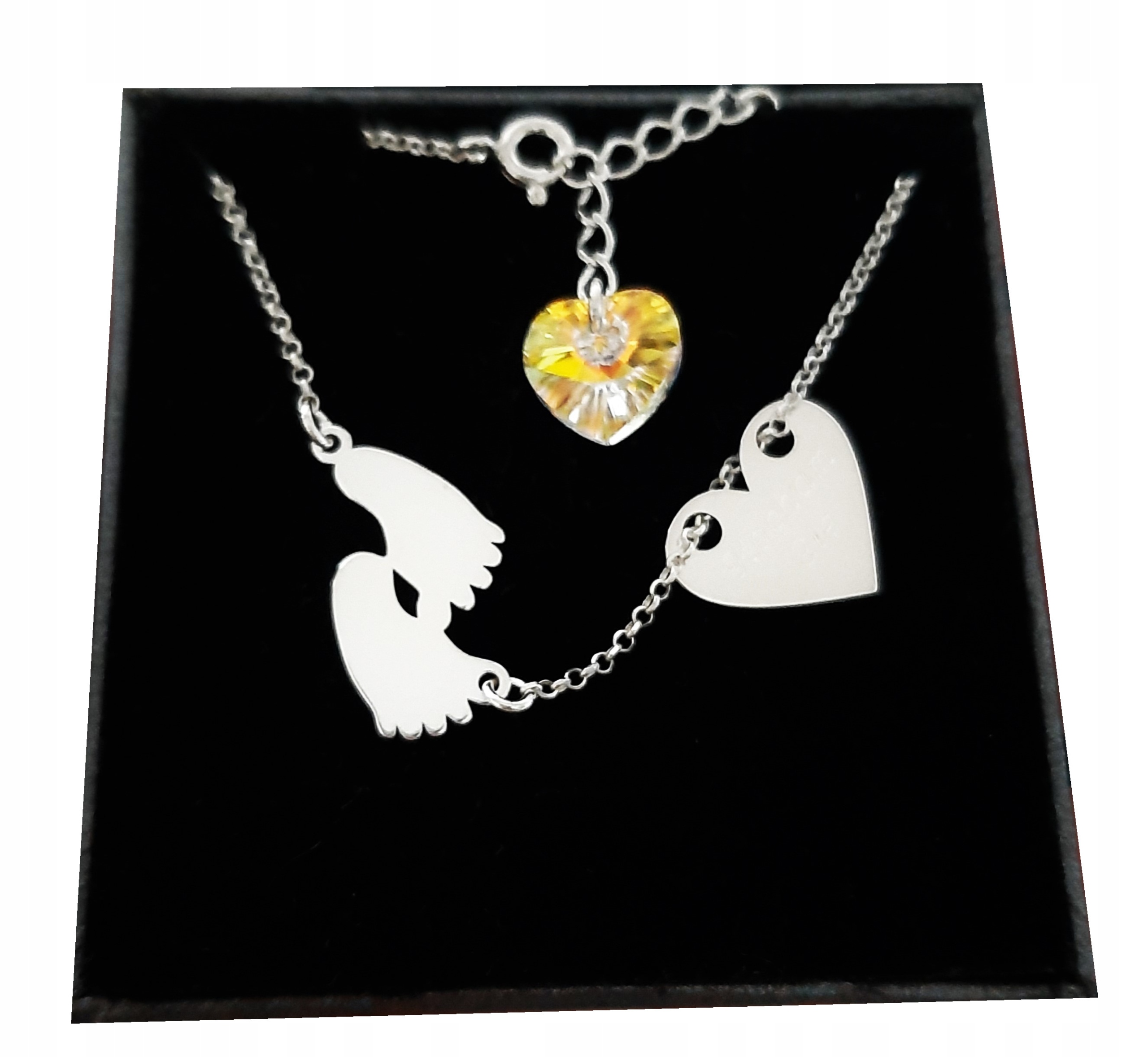 

Bransoletka Stópki Serce Grawer Kr Swarovski SR925