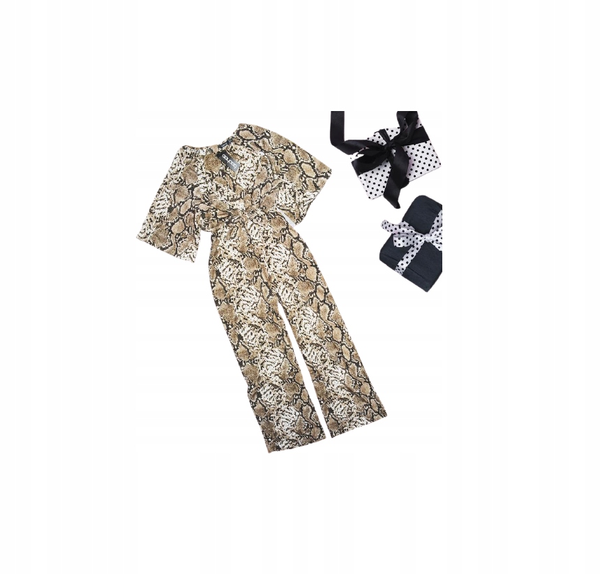 

228* Boohoo Kombinezon Damski Weżowy Wzór 40