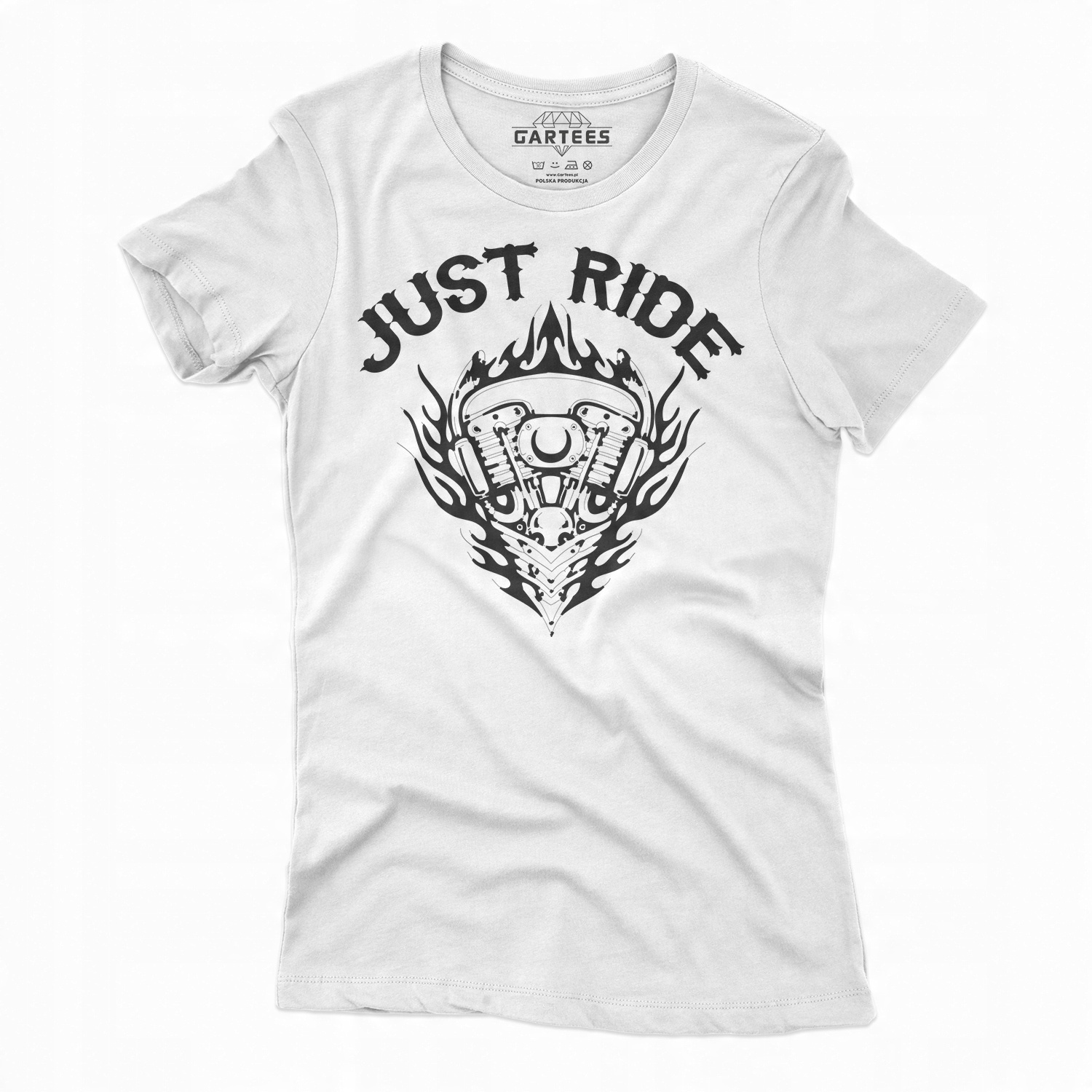 

Koszulka Damska Tshirt Just Ride Na Motocykl