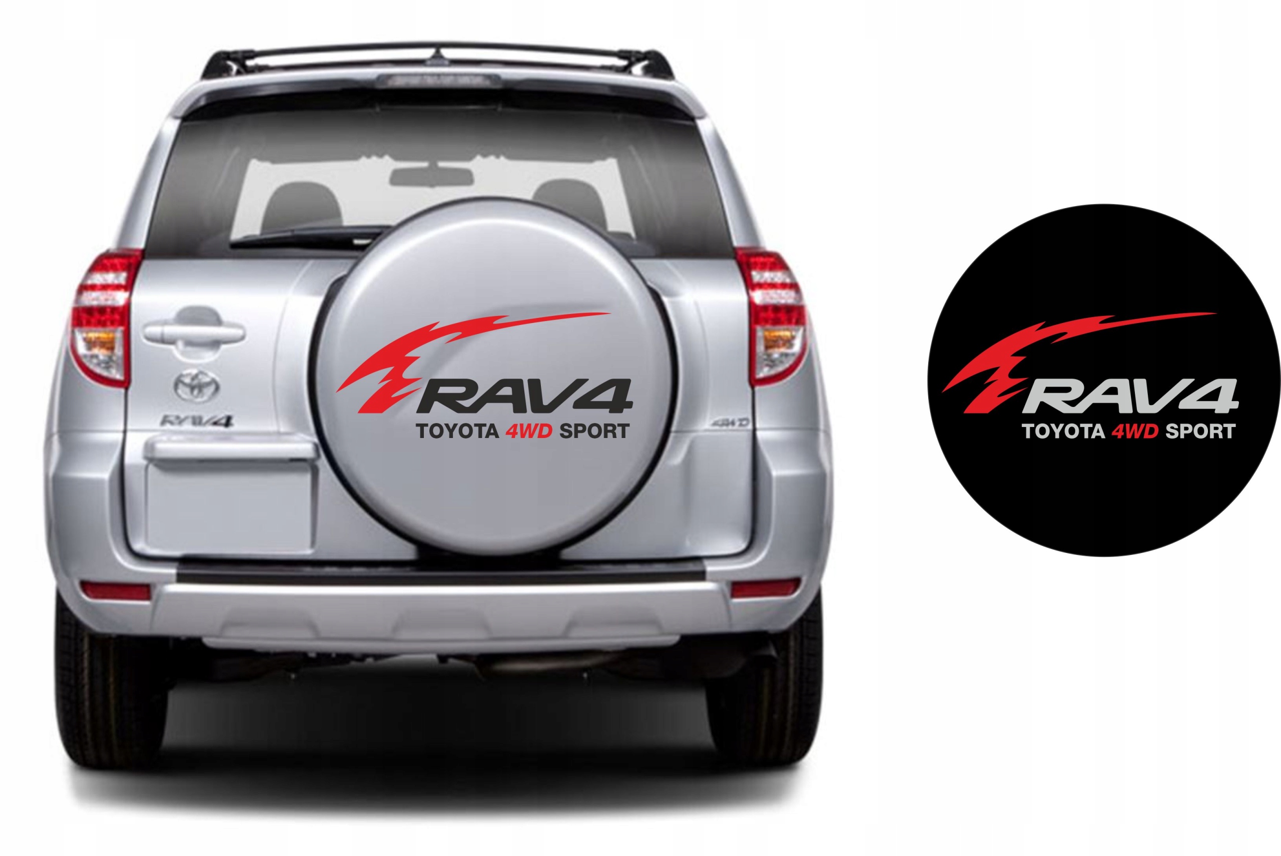 

Naklejki Toyota RAV4 koło zapasowe 4X4 2