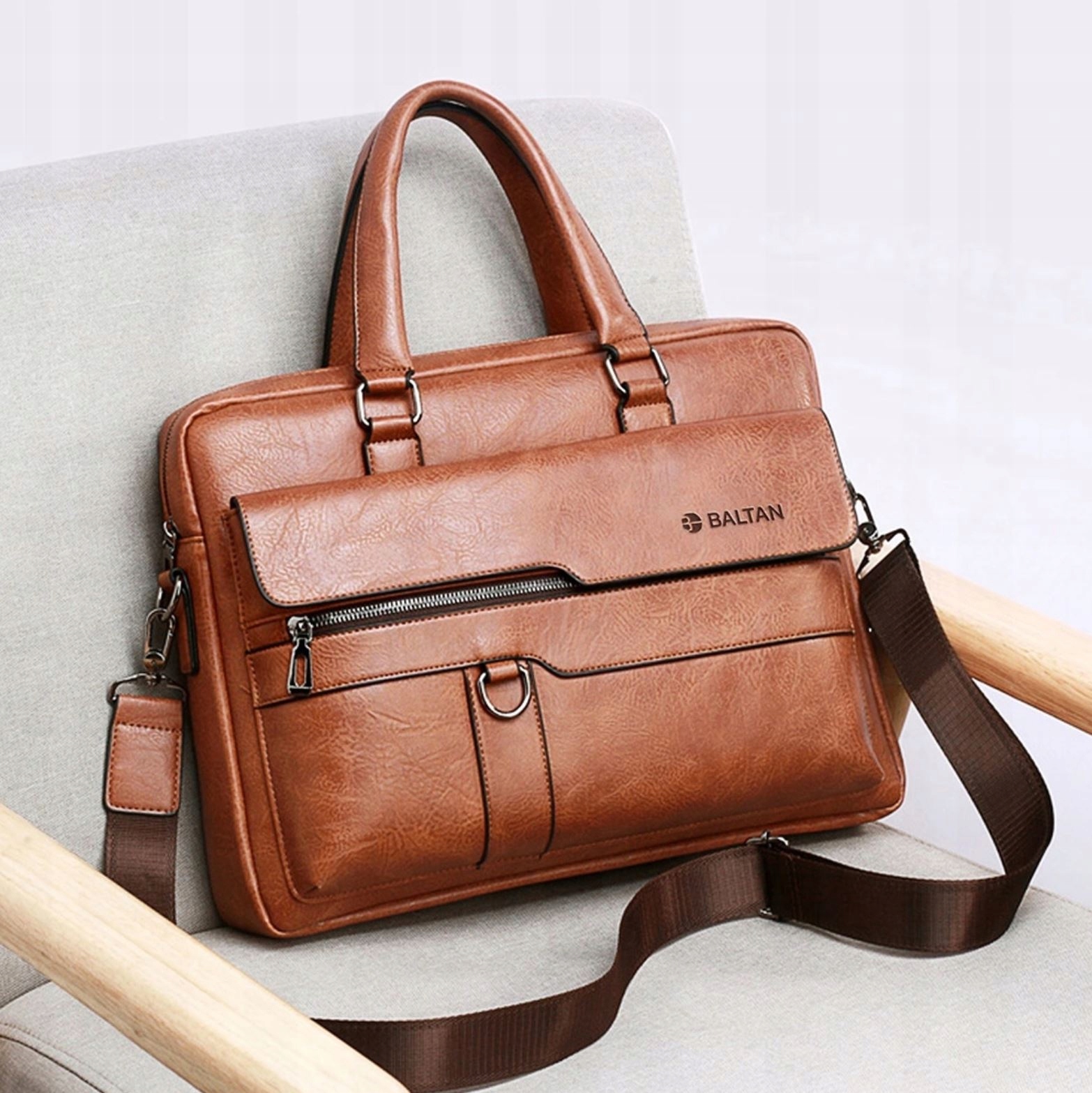 BALTAN Torba na laptopa Eco Classic do 15,6" brązowa — 13