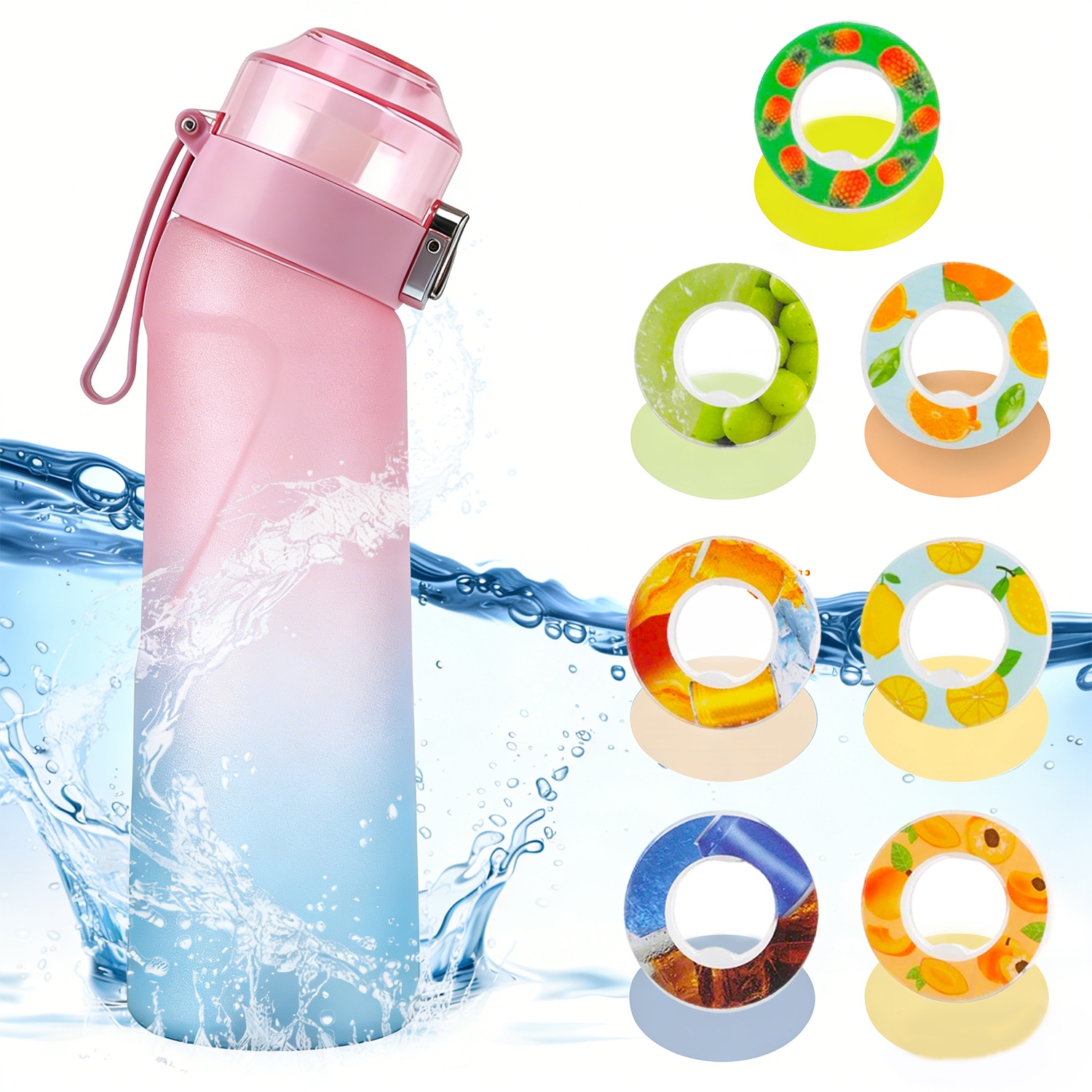 Butelka Smakowa Bidon Na Wodę Z 7 PODami Zestaw 650ml zero cukru i kalorii