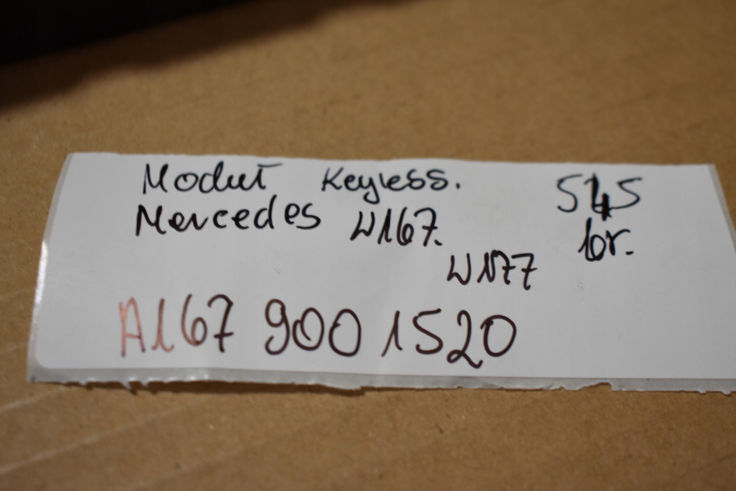 IDEALNY modulo KEYLESS MERCEDES W167 W177 1 9