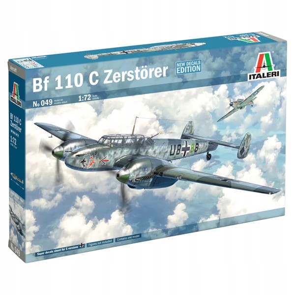 Messerschmitt Bf 110 C Zerstorer, 1:72, Italeri