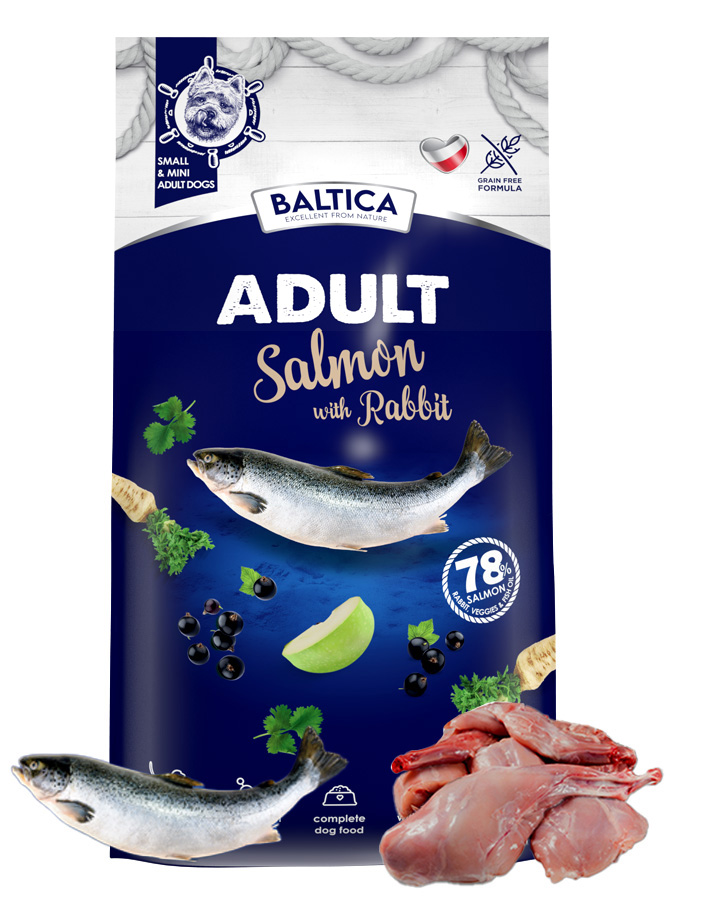 Levně Baltica Adult Losos s Králíkem S suché krmivo pro psy 3kg