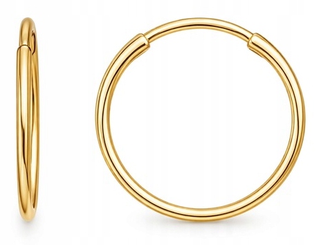 Złote Kolczyki Mini Kółeczka 9 MM 14KT 585