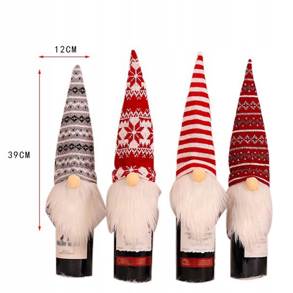 4X CZAPKA CZAPECZKA MIKOŁAJA NA BUTELKĘ SZTUĆCE Marka bez marki